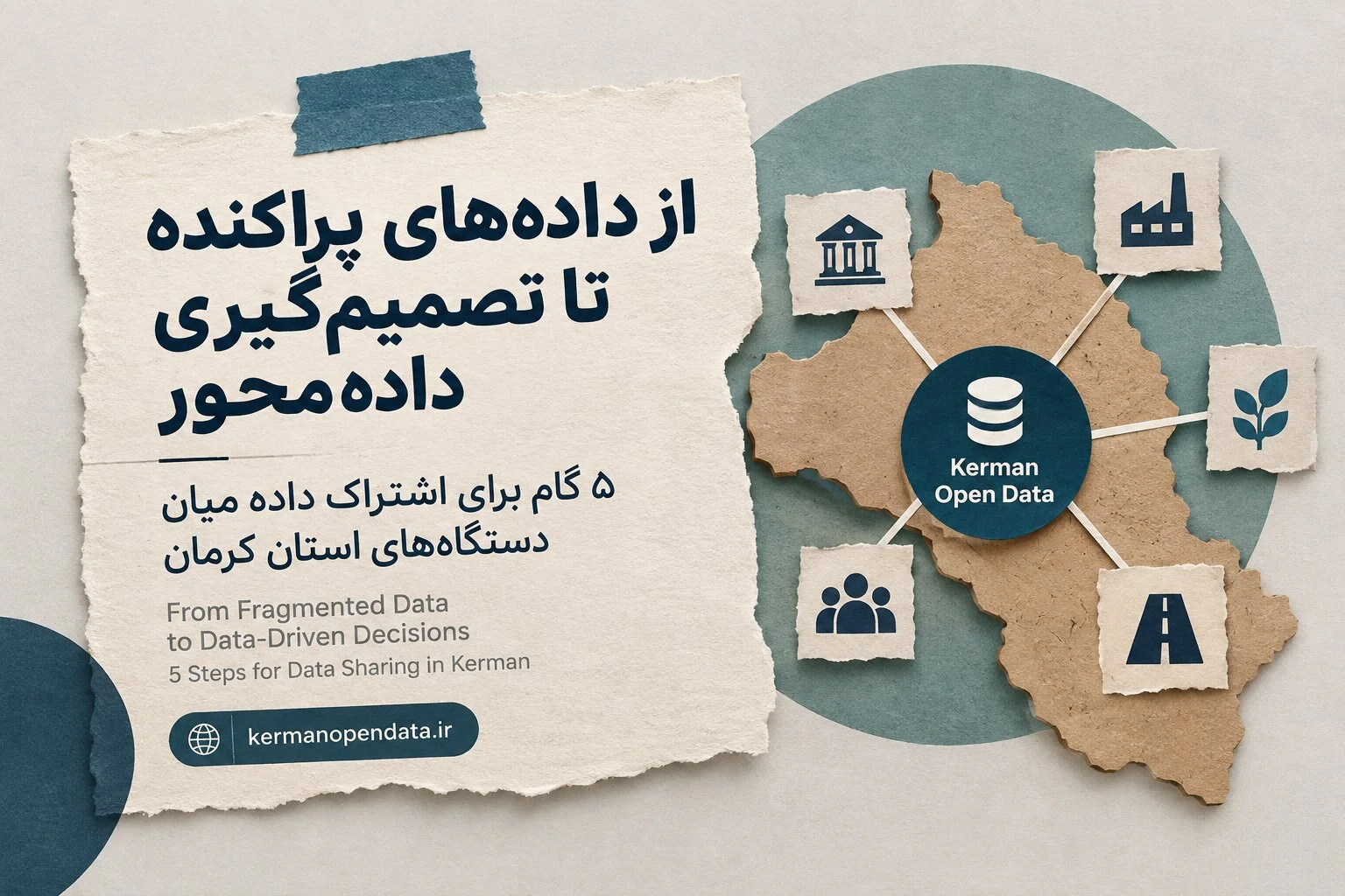 از داده‌های پراکنده تا تصمیم‌گیری داده‌محور؛ ۵ گام برای اشتراک داده میان دستگاه‌های استان کرمان